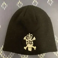 old stussy 黒 ニット帽　ビーニー　金タグ　90s
