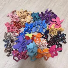 【新品】カラフル　リボン付き　シュシュ　82個セット