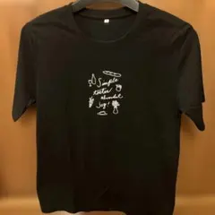 ブラック ロゴプリント 半袖Tシャツ