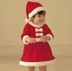 コスプレ ２点セット クリスマス 衣装 キッズ 女の子 子供 サンタ 90