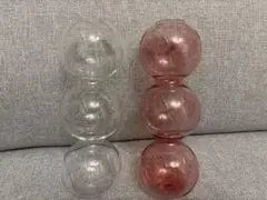 ガラス花瓶 クリア ピンク 球体デザイン