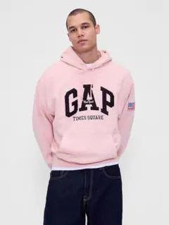 GAP タイムズスクエア パーカー ピンクMサイズ