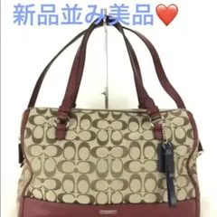 美品 コーチ COACH ショルダーバッグ ハンドバッグ 2way シグネチャー