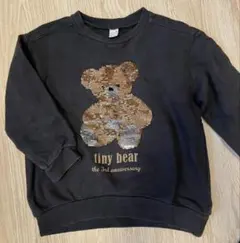 apres les cours tiny bear スパンコール トレーナー