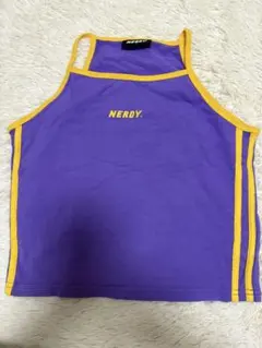 NERDY 紫 ストライプ タンクトップ