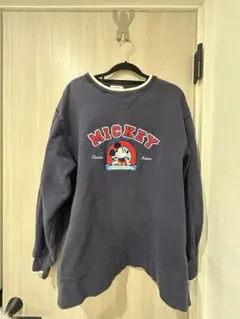 ウォルトディズニー　ミッキーマウス　スウェット　ネイビー古着 ヴィンテージ