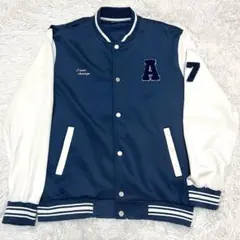 SHEIN 青 白 ブルー ホワイト スタジャン A サイズL