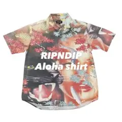 RIPNDIP リップンディップン アロハシャツ ハワイアンシャツ 和柄 ヒョウのサムネイル