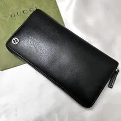 ◇美品◇グッチ　長財布　ラウンドジップ　インターロッキングGG 309705