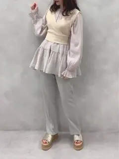 【OLIVE des OLIVE】後リボン ビスチェ ベスト フリーサイズ