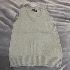 EAST BOY グレー Vネック ノースリーブ スクールベスト