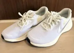 【ナイキ】NIKE REVOLUTION ランニングシューズ 白 24.0㎝