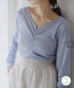 Kastane シャーリングtee サックスブルー