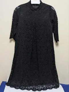 BEAMS HEART ブラックレースワンピース S