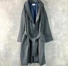 Y*u様 GIVENCHY　ガウンコート　長袖　ロング丈　グレー　ネイビー　ストのサムネイル
