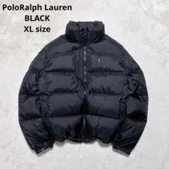 未使用級 ラルフローレン ダウンジャケット XL　肉厚　黒 ヌプシ 刺繍ロゴ