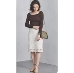 UNITED ARROWS レースタイトスカート