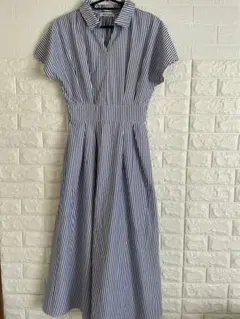 natural couture ストライプ シャツワンピース 半袖のサムネイル