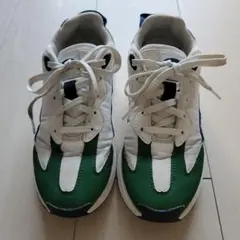 ホワイト/グリーン スニーカー　21.5cm