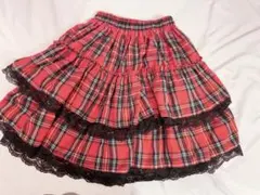 A+Lidel エーリデル タータンチェック フリルスカート ティアード