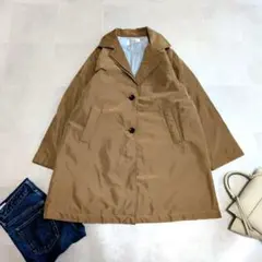 【美品】ドゥクラッセ マジカルサーモ ダブルステンカラーコート M キャメル