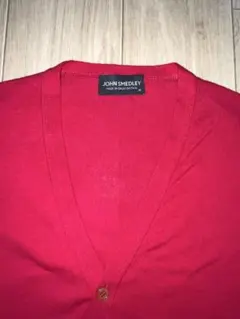 JOHN SMEDLEY カーディガン シーアイランドコットン　M レッドのサムネイル