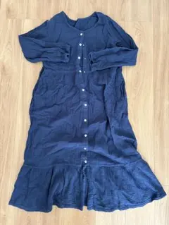 マタニティパジャマ　前開き　Lサイズ　NISHIKI ネイビー