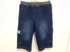 WASK　ワスク　５．５分丈　ロゴ刺繍　デニム　ニット　パンツ　120cm
