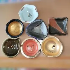 和食のお供に！個性豊かな多色陶器皿セット7点