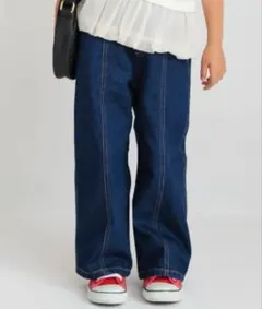 ブランシェス 90 デニムワイドパンツ センタープレス