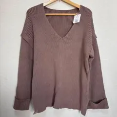 ナイスクラップ　ニット　トップス　ブラウン