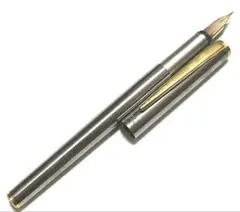 美品 モンブラン 万年筆 ノブレス シルバー ステンレス カートリッジ式