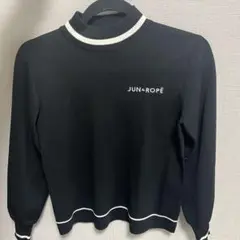 JUN&ROPE ゴルフウェア　長袖ニット モックネック ブラック