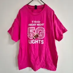 ギルダン Ｔシャツ クルーネック 半袖 M 桃 綿 ピンク ラグビー 普段着のサムネイル