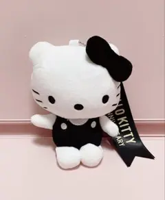 サンリオ キティ アベイル 50周年 ぬいぐるみ マスコットチャーム 白黒
