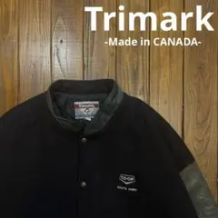 Canada製 ！ 【Trimark トライマーク】レザースリーブスタジャン