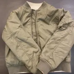 リバーシブル MA-1ジャケット オリーブ/ホワイト