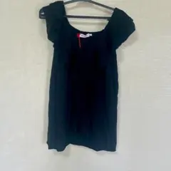 MAX&Co. マックスアンドコー フリル ニット ノースリーブ カットソー 黒のサムネイル