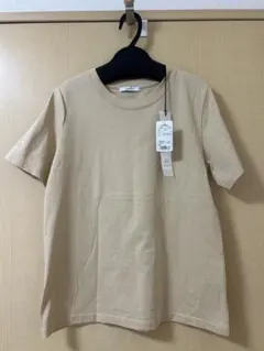 MANON 綿ベーシック半袖Tシャツ ベージュ