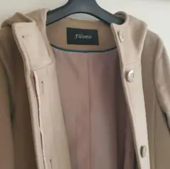 Filomo フード付きロングコート(カシミア10%・ウール90%)