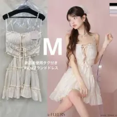Mアイボリー3377ローブドフルールキャバドレスAngelRブリエ