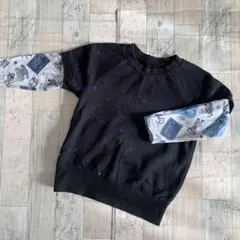 星柄プリント長袖トレーナー