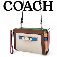COACH コーチ ミニショルダーバッグ ターンロック マルチカラー 65585