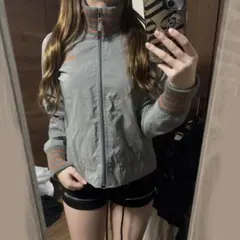 グレー ナイロンジャケット プロテス