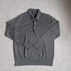n*o様 uniqlo　ユニクロ　メリノニットポロセーター　L ブラウン