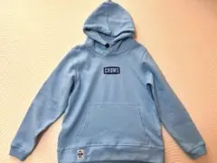 CHUMS 裏起毛 パーカー プルオーバー 水色