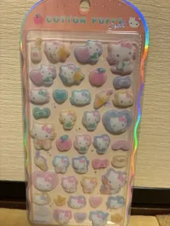 ハローキティ　コットンパフィーシール