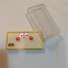 珊瑚　K18ピアス　本珊瑚　桃珊瑚