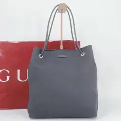 極美品 グッチ トートバッグ ハンドバッグ ショルダー キャンバス レザー 黒