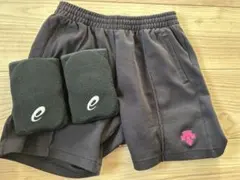 DESCENTEバレーボールパンツ&asics肘サポーター